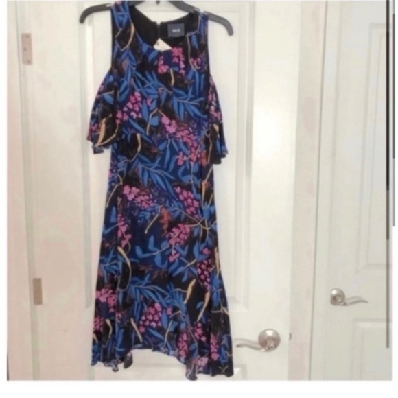 ANTHROPOLOGIE Navy Floral Dress - Picture 4 of 5
